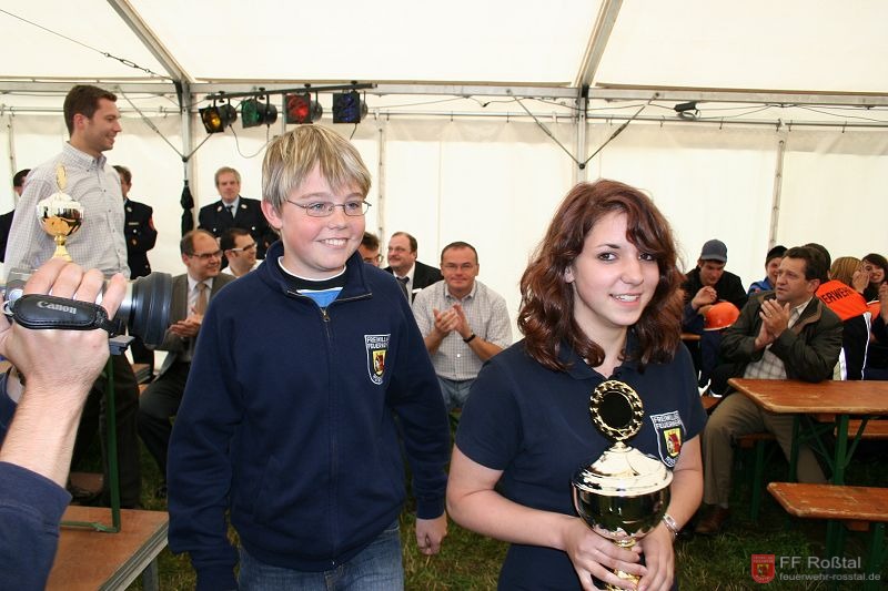 Bild 11 von 13 Die Jugendfeuerwehr Ro&szlig;tal freut sich &uuml;ber den 2. Platz