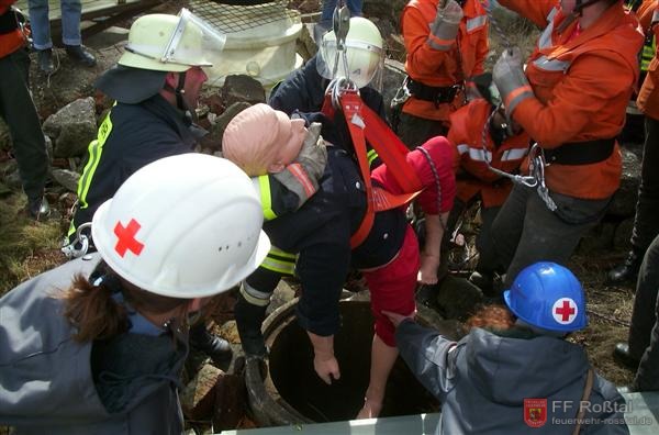 Bild 23 von 25 Geschafft, der Dummy wurde geborgen und kann nun abtransportiert werden. Er wiegt &uuml;brigens 70kg.