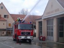 Der Wasserwerfer mit �ber 1000 l/min in Aktion.
  